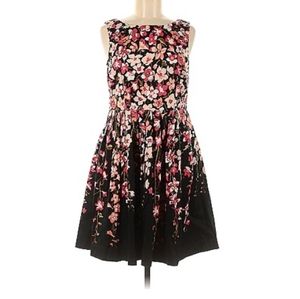 Talbots Black Floral Dress Plus Size 24
